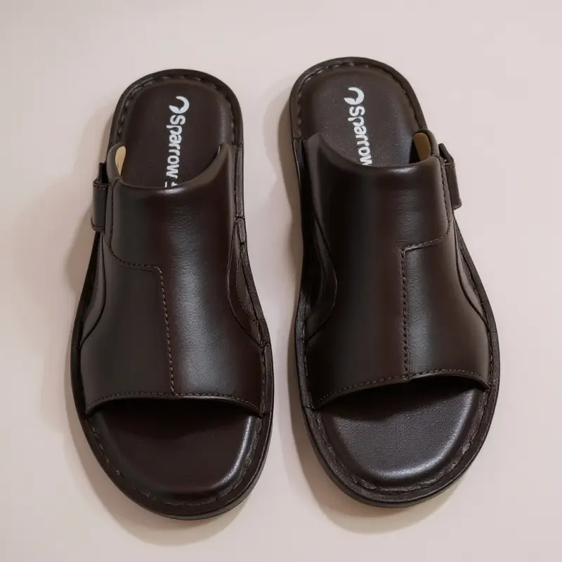 Premium Comfortable Sandal, ব্লাক কালার, কোড: RS-B — চকলেট কালার / ৩৯ / বাটা ৫